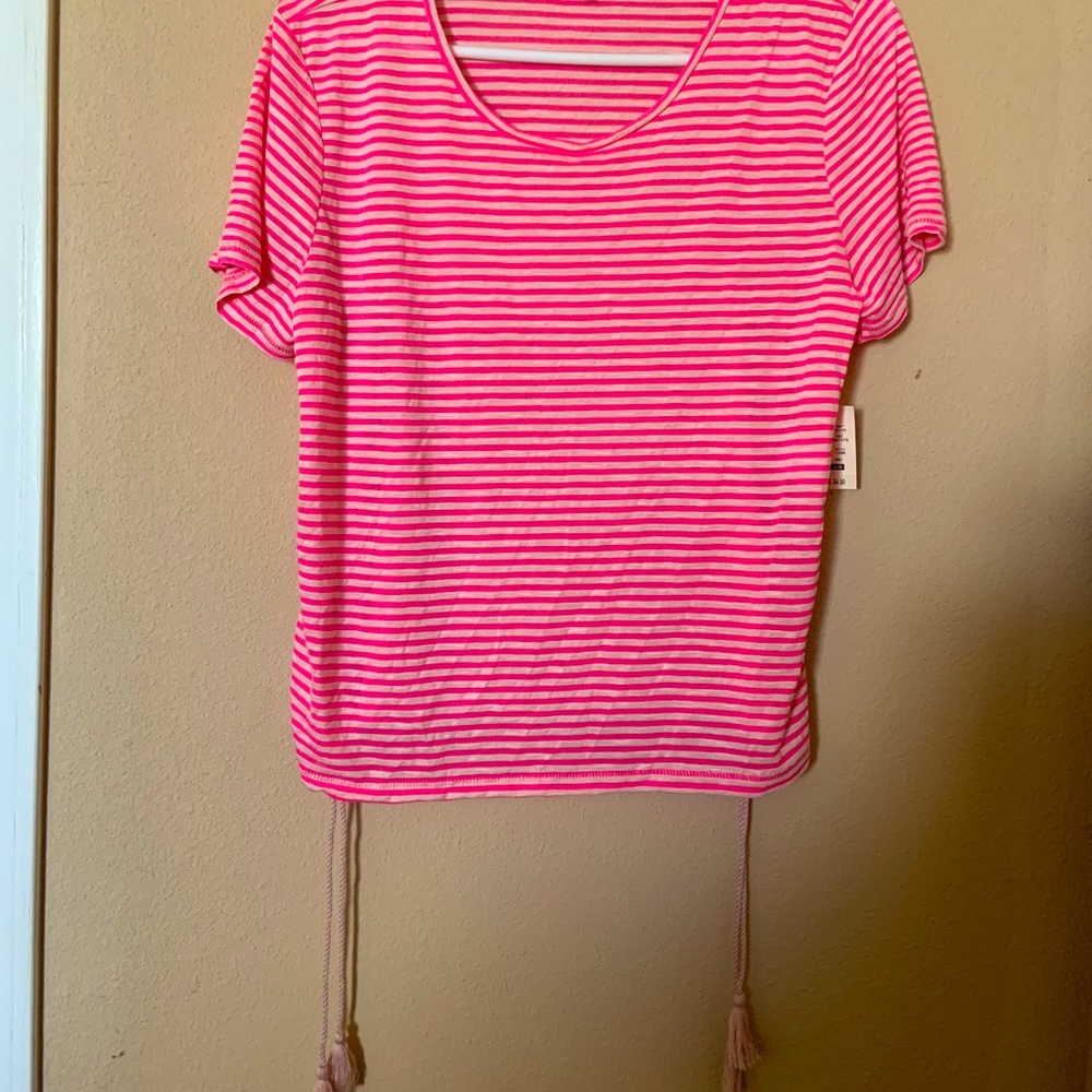 Aeropostale crop striped shirts Black/Pink